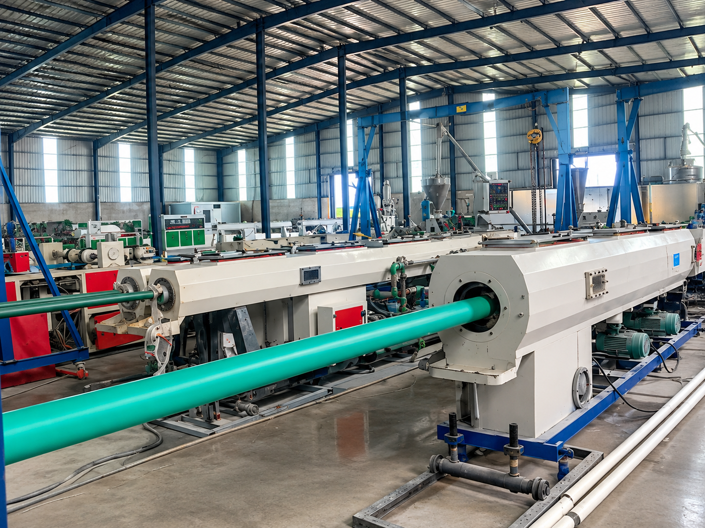 SNGT Pipes extrusion line in the factory